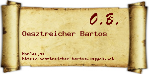 Oesztreicher Bartos névjegykártya